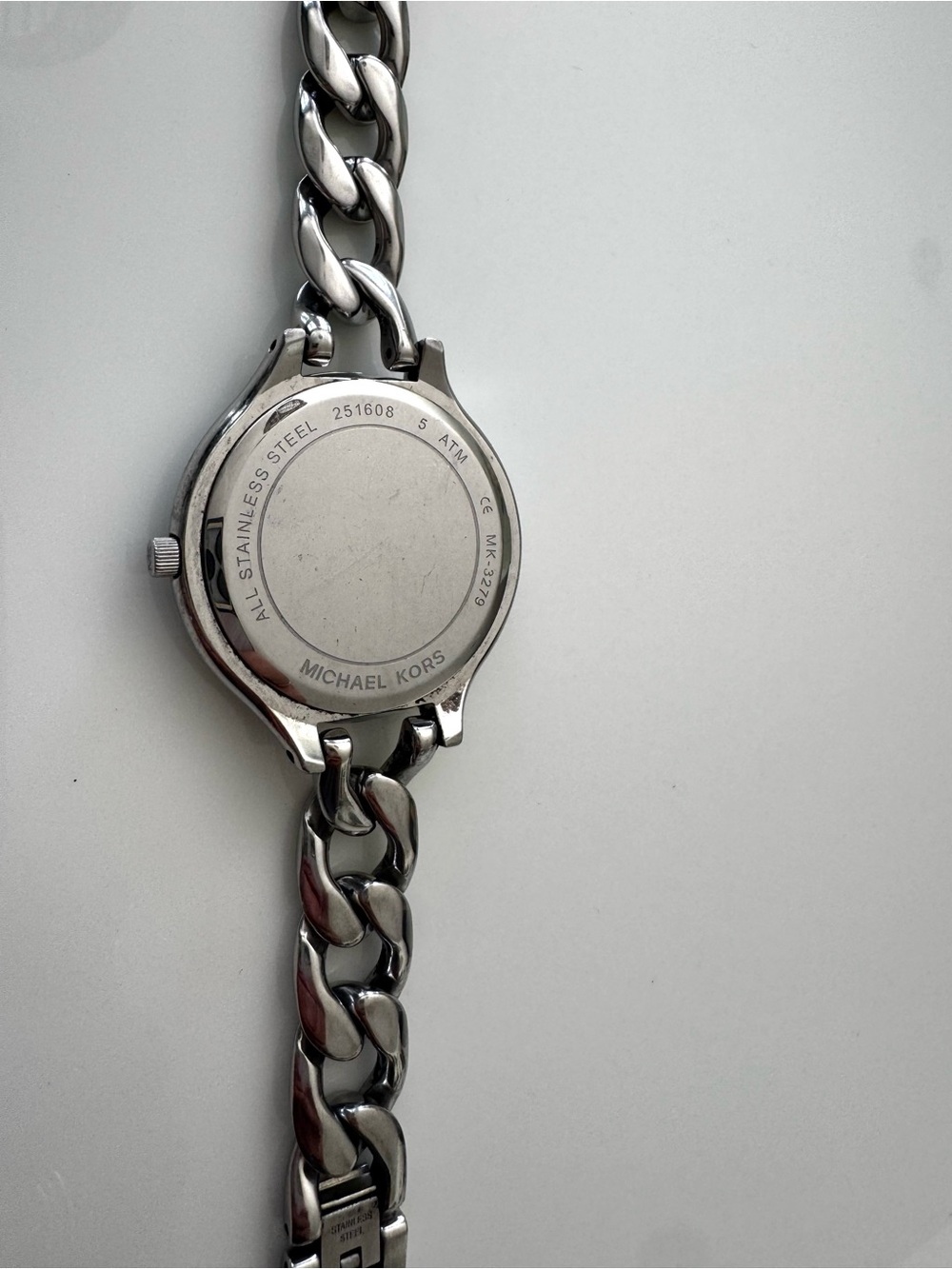 Michael Kors Silver Chain Link Bracelet Watch White Dial Women’s - Picture 5 of 7